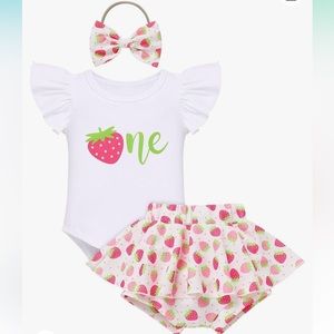 Berry first birthday ONE year old outfit
